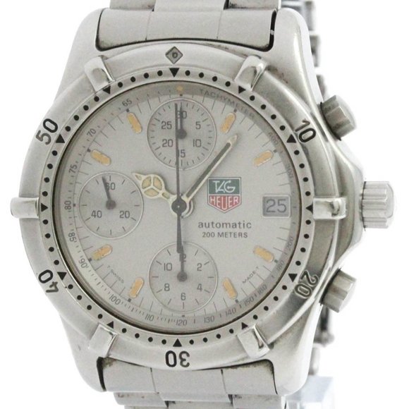 TAG HEUER 2000 Chronograph Stainless Steel Automatic Watch 760.306 BF581992 - Picture 1 of 9